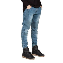 Load image into Gallery viewer, Men Jeans Runway Slim Racer Biker