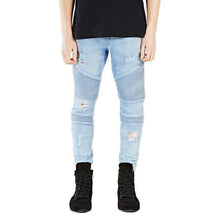 Load image into Gallery viewer, Men Jeans Runway Slim Racer Biker