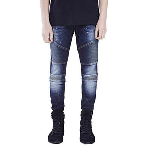 Men Jeans Runway Slim Racer Biker