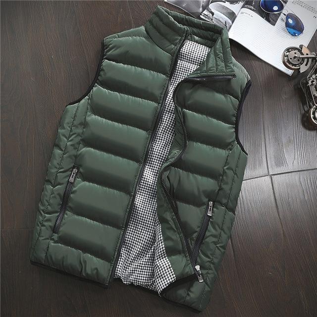 Vest Men Spring Autumn Warm Sleeveless