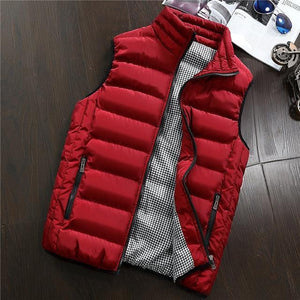 Vest Men Spring Autumn Warm Sleeveless